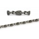 50cm gunmetal Kette 2x7mm metallschwarze Gliederkette Schmuckkette - gunmetal Schmuckzubehör