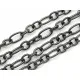 Gunmetal Kette 6.5x3.5mm und 4x3.5mm metallschwarze Gliederkette Schmuckkette - gunmetal Schmuckzubehör - Leisure-Beads DIY