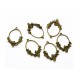 1x bronze Kettenverbinder 41mmx26mm mit Blumen filigranes Zwischenstück Kettenverteiler bronzefarben - bronze Schmuckzubehör
