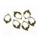 1x bronze Kettenverbinder 41mmx26mm mit Blumen filigranes Zwischenstück Kettenverteiler bronzefarben - bronze Schmuckzubehör - Leisure-Beads DIY