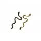 1x große bronze Schlange Anhänger ca. 62x22mm bronzefarbener Schmuckanhänger - bronze Schmuckzubehör - Leisure-Beads DIY