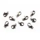 10x Karabinerhaken silberfarben glatt 12x7x3,5mm﻿ - Schmuckzubehör Schmuckverschluss - Leisure-Beads DIY