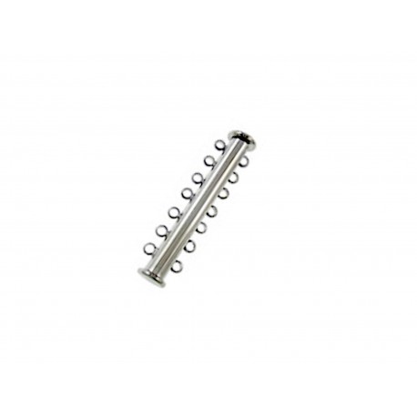 Leisure-Beads - 1x 40mm 7-Strang Magnetverschluss silberfarben Schmuckverschluss - Schmuckzubehör