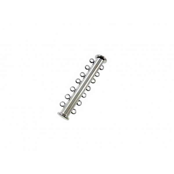 1x 40mm 7-Strang Magnetverschluss silberfarben Schmuckverschluss - Schmuckzubehör - Leisure-Beads DIY