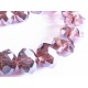 10x amethyst Kristallglasperlen 10x7mm geschliffene mit AB-Effekt - Schmuckzubehör Kristallglasperlen