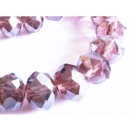 Leisure-Beads - 10x amethyst Glasperlen 10x7mm mit Glanz - Schmuckzubehör Glasperlen