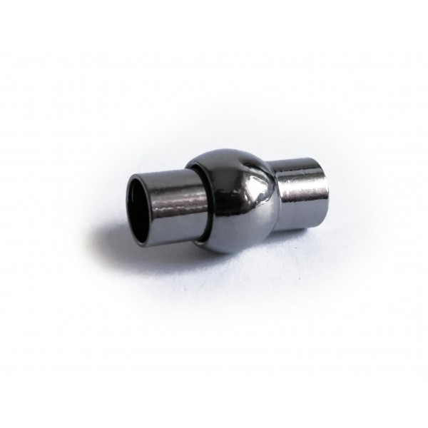 1x gunmetal Magnetverschluss Innen 5mm 9x16,5mm zum Einkleben - Schmuckzubehör - Leisure-Beads DIY