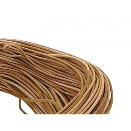 Leisure-Beads - 1m naturbraune Lederschnur 2mm Lederband - Schmuckzubehör