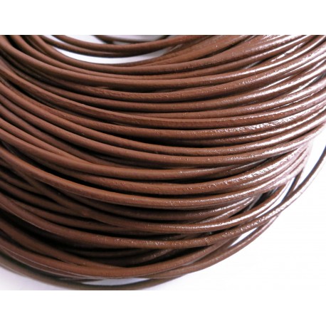 Leisure-Beads - 1m braune Lederschnur 2mm Lederband - Schmuckzubehör Lederband
