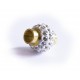 1x goldfarben Strass Magnetverschluss 18x14mm Innen 5,5mm kugelförmiger Magnetverschluss mit Strass - Schmuckzubehör Magnetversc