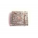 1x rosegoldfarben Magnet Verschluss mit Strass 25x22,50x6mm innen 20x2mm rosegoldfarben Verschluss zum Einkleben - rosegoldfarb