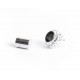 1x silber Strass Magnet Verschluss 13x16mm innen 5mm Verschluss zum Einkleben Zylinder - silber Schmuckzubehör