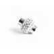 Silberfarbener Strass Magnet Verschluss 14x18mm Innen 7mm Edelstahl Verschluss zum Einkleben Zylinder - Schmuckzubehör