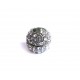 1x silber Strass Kugel Magnet Verschluss 11,5x14mm innen 6,5mm Verschluss zum Einkleben - silber Schmuckzubehör