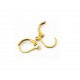 Goldfarben Brisuren 16x10mm geschlossene Ohrhaken Ohrfedern - Schmuckzubehör