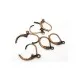 1 Paar kupfer Brisuren 16x10mm geschlossene Ohrhaken Ohrfedern kupferfarbene Brisuren - Schmuckzubehör zum Ohrringe selbermachen - Leisure-Beads DIY