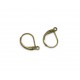 1 Paar bronze Brisuren 16x10mm geschlossene Ohrhaken Ohrfedern bronzefarbene Brisuren - Schmuckzubehör zum Ohrringe selbermachen