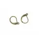 1 Paar bronze Brisuren 16x10mm geschlossene Ohrhaken Ohrfedern bronzefarbene Brisuren - Schmuckzubehör zum Ohrringe selbermachen - Leisure-Beads DIY