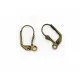 1 Paar bronze Brisuren 10x17mm geschlossene Ohrhaken Ohrfedern bronzefarbene Brisuren - Schmuckzubehör zum Ohrringe selbermachen - Leisure-Beads DIY
