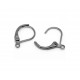 1 Paar gunmetal Brisuren 16x10mm geschlossene Ohrhaken Ohrfedern gunmetal Brisuren - Schmuckzubehör zum Ohrringe selbermachen