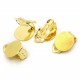 Gold Ohrclips ca. 22x15mm goldfarbene Ohrclips zum Bekleben - Schmuckzubehör zum Ohrclips selbermachen