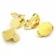 Gold Ohrclips ca. 22x15mm goldfarbene Ohrclips zum Bekleben - Schmuckzubehör zum Ohrclips selbermachen - Leisure-Beads DIY