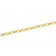 Goldfarbene Kette 3x4mm Gliederkette Schmuckkette - Schmuckzubehör