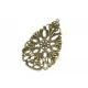 1x filigraner großer bronze Anhänger 68x40mm bronze Schmuckanhänger - bronze Schmuckzubehör - Leisure-Beads DIY