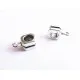 2x silber Tube Anhängerhaken 7x7mm Kettenverbinder Lederband Großloch silberfarben - Schmuckzubehör - Leisure-Beads DIY