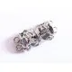 1x silber 2-Strang Magnetverschluss 11x24mm silberfarbener Schmuckverschluss - Schmuckzubehör Magnetverschluss - Leisure-Beads DIY