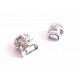 1x silber 2-Strang Magnetverschluss 11x24mm silberfarbener Schmuckverschluss - Schmuckzubehör Magnetverschluss