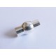 1x hellsilber Magnet Verschluss 9x16.5mm innen 5mm platinfarbener Verschluss zum Einkleben Zylinder - Schmuckzubehör