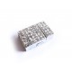 1x hellsilber Strass Magnet Verschluss 20x13x7mm Innen 10x3mm hellsilber Einklebverschluss - Schmuckzubehör Schmuckverschluss