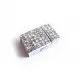 1x hellsilber Strass Magnet Verschluss 20x13x7mm Innen 10x3mm hellsilber Einklebverschluss - Schmuckzubehör Schmuckverschluss - Leisure-Beads DIY
