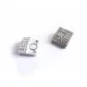 1x hellsilber Strass Magnet Verschluss 20x13x7mm Innen 10x3mm hellsilber Einklebverschluss - Schmuckzubehör Schmuckverschluss - Leisure-Beads DIY