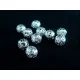 10x filigrane Metallperlen 6mm platinfarben Kugel Spacer - Leisure-Beads DIY