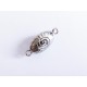 1x silber Strass Magnetverschluss 22x9x8mm silber Schmuckverschluss mit Strass - Schmuckzubehör Magnetverschluss