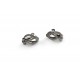 2x gunmetal Ohrclips 12x8mm schwarze Rohlinge für Ohrclips - Schmuckzubehör zum Ohrclips selbermachen