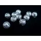 10x filigrane Metallperlen 8mm platinfarben Kugel 2 Spacer - Leisure-Beads DIY