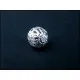 Platinfarbene filigrane Metallperle 8mm hellsilber Kugel 2 Spacer - Leisure-Beads DIY
