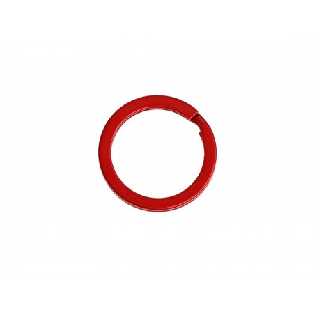 Leisure-Beads - Roter Schlüsselring 25x2mm Ring in signalrot - Schlüsselanhänger selber machen