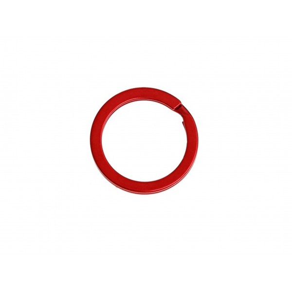 Roter Schlüsselring 25x2mm Ring in signalrot - Schlüsselanhänger selber machen - Leisure-Beads DIY