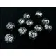 10x filigrane Metallperlen 8mm silberfarben Kugel 2 Spacer - Leisure-Beads DIY