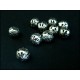 10x filigrane Metallperlen 6mm silberfarben Kugel Spacer - Schmuckzubehör Metallperle