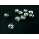 10x filigrane Metallperlen 6mm silberfarben Kugel Spacer - Schmuckzubehör Metallperle - Leisure-Beads DIY