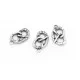 1x silber Brezel Anhänger ca. 23x13mm silberfarbener Schmuckanhänger - Schmuckzubehör - Leisure-Beads DIY