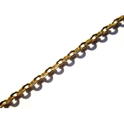 Leisure-Beads - 10m goldfarbene Kette 3x2,5mm Gliederkette goldfarben Schmuckkette - Schmuckzubehör