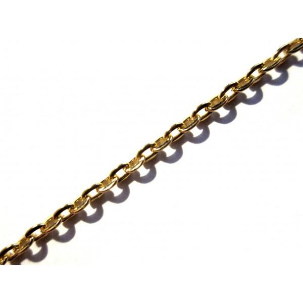 10m goldfarbene Kette 3x2,5mm Gliederkette goldfarben Schmuckkette - Schmuckzubehör - Leisure-Beads DIY
