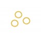 10x goldfarben Ring 15mm Stärke 1,4mm geschlossen rund goldfarben - Schmuckzubehör