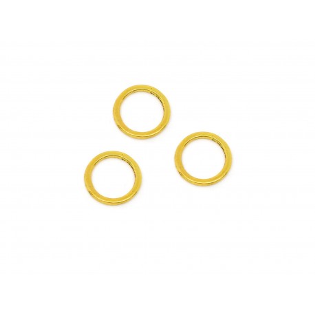 Leisure-Beads - 10x goldfarben Ring 15mm 1,4mm x geschlossen rund goldfarben - Schmuckzubehör